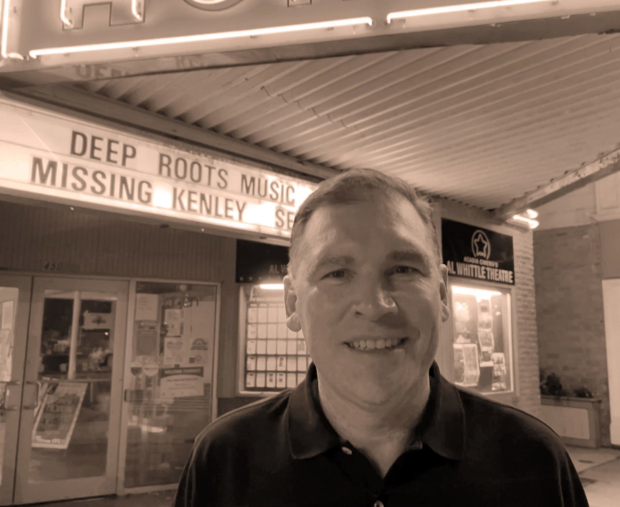 Ron Lamothe in front of Al Whittle Theatre