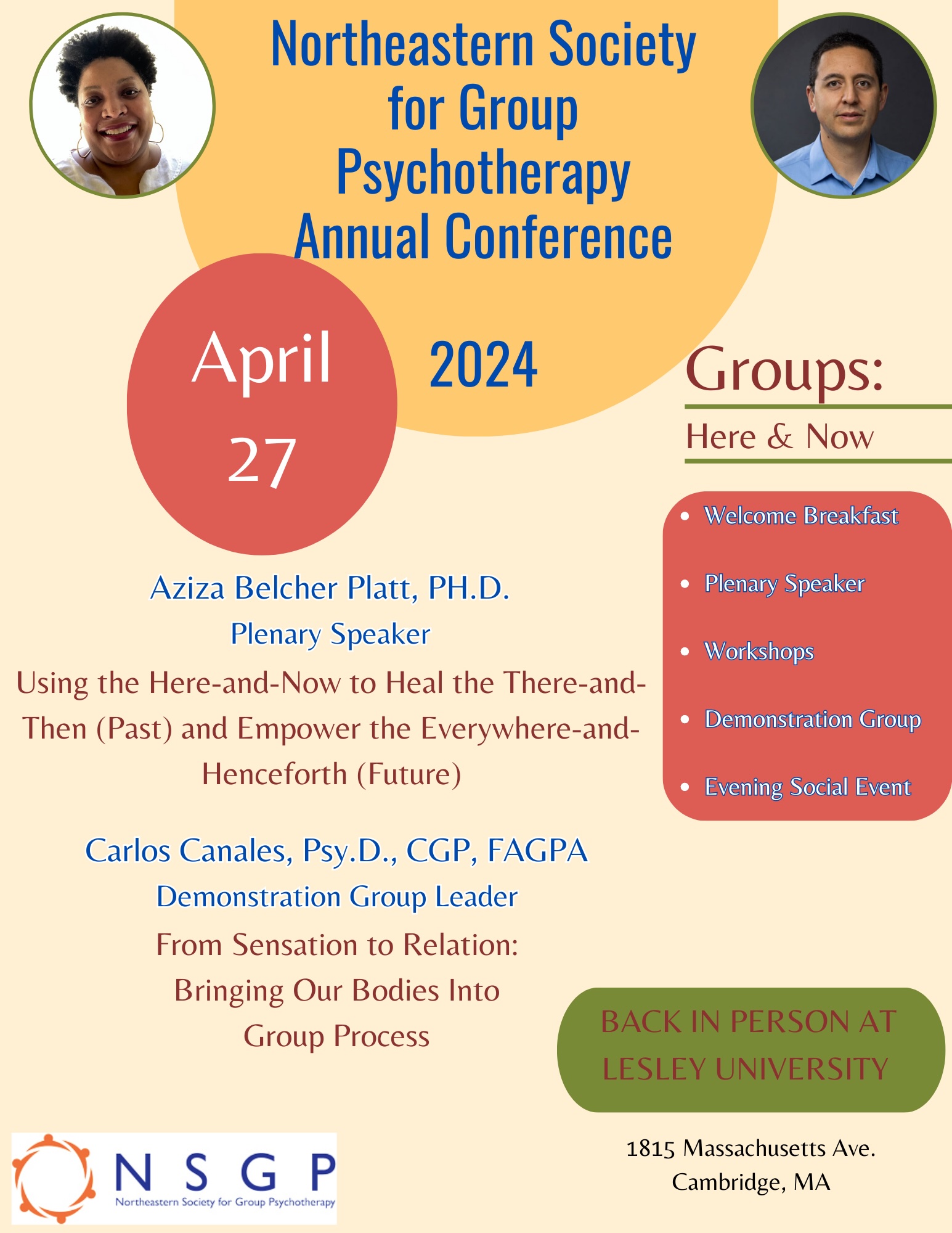 Northeastern Society for Group Psychotherapy Conference Poster