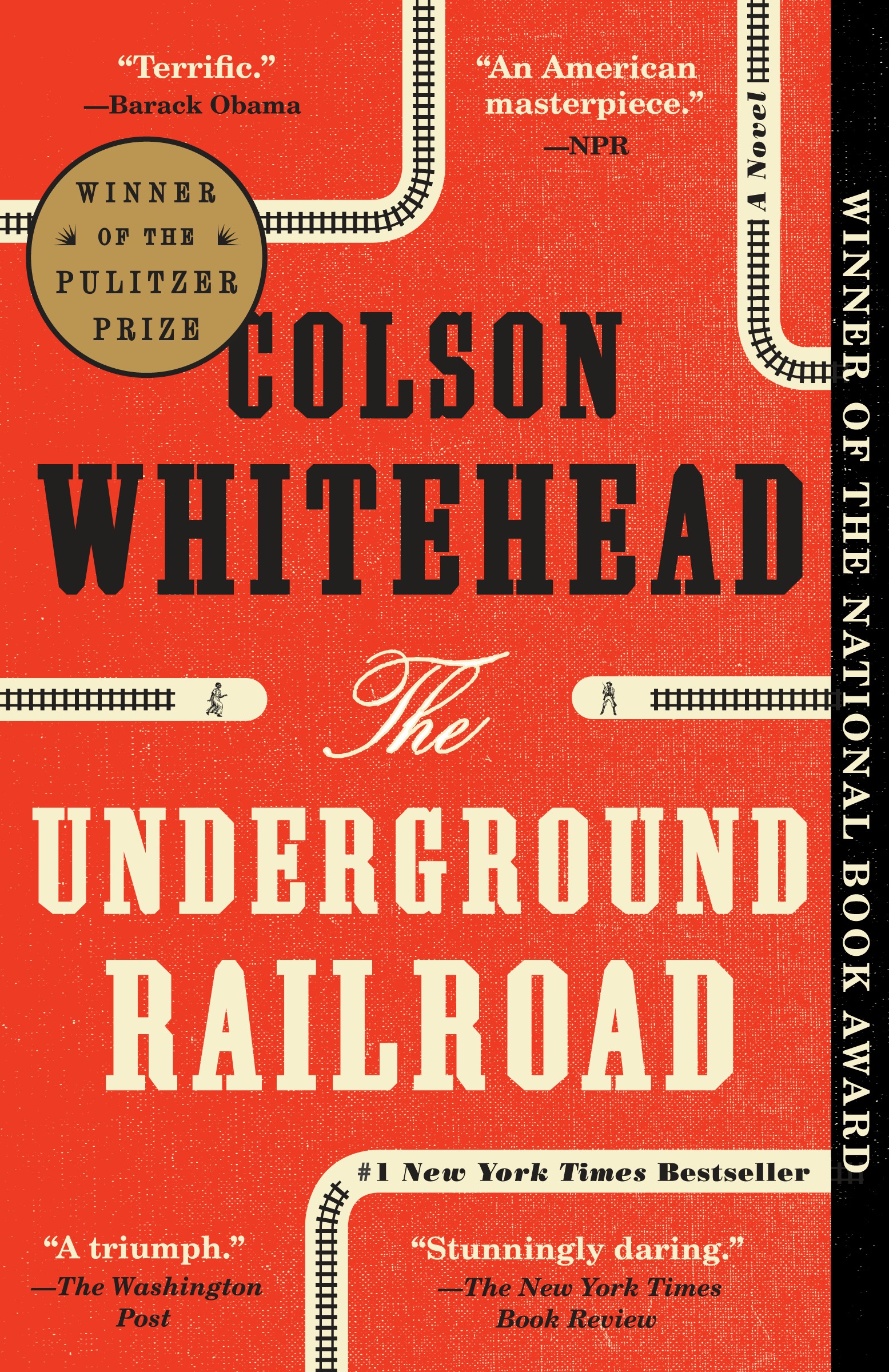 back book cover for "Underground Railroad" by Colson Whitehead 