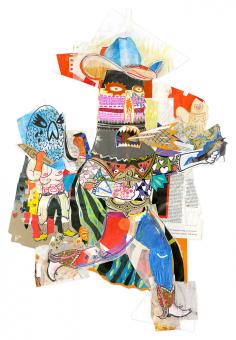 Keith Maclelland cowboy monster collage