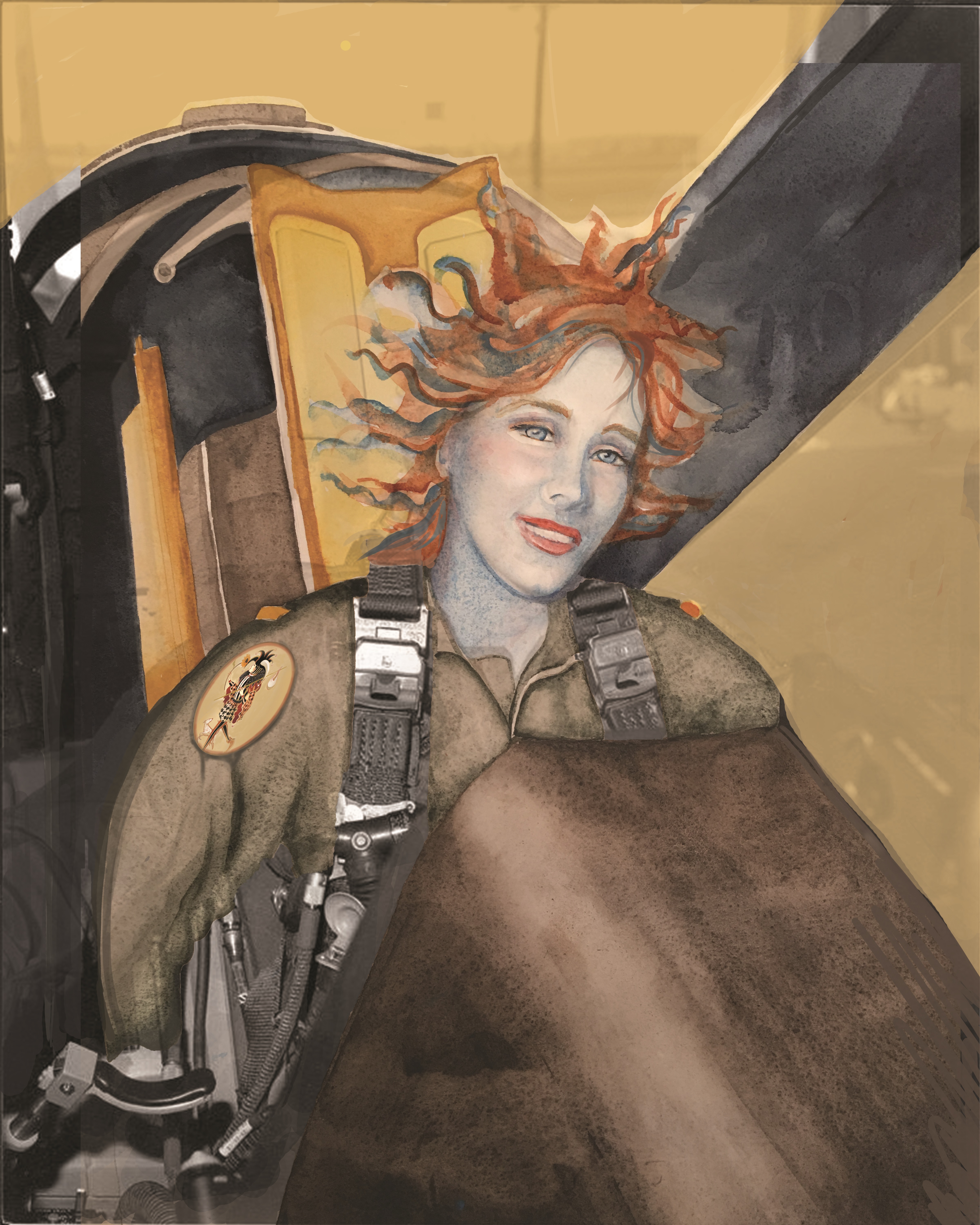 "The Fool," a digital collage self-portrait by Cynthia Scott.