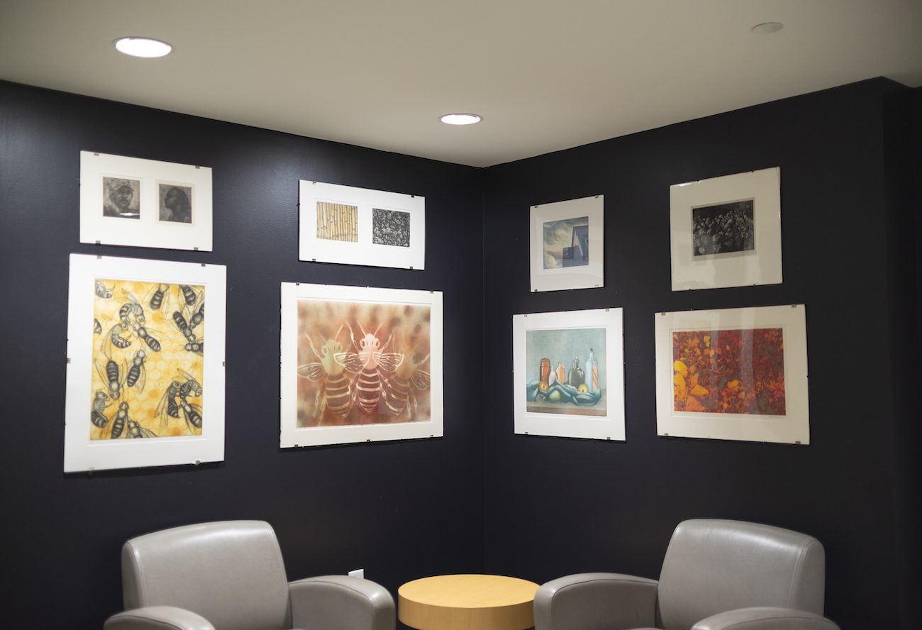 The archival works in the upstairs portion of the exhibit