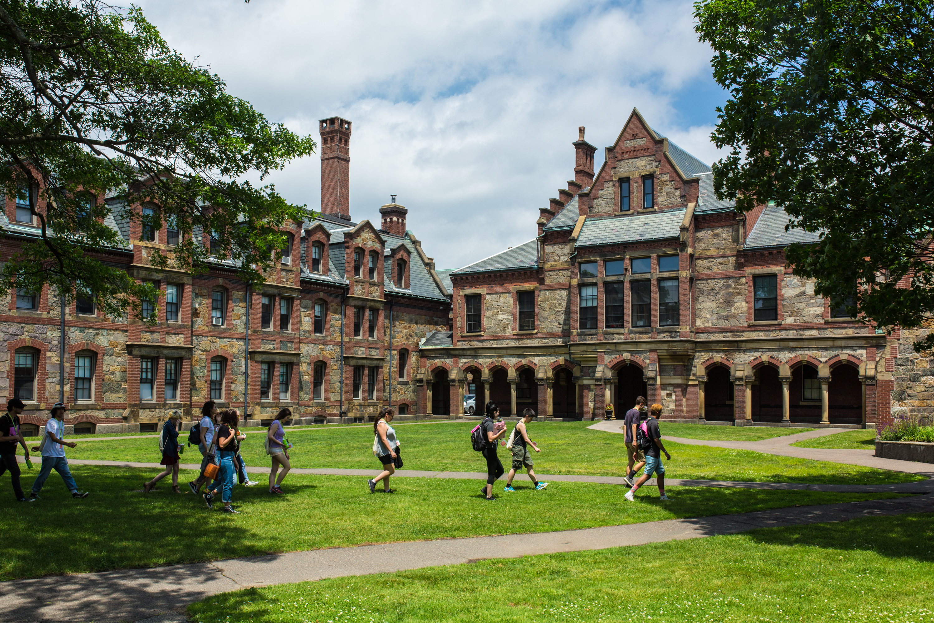 Students Walking South Campus
