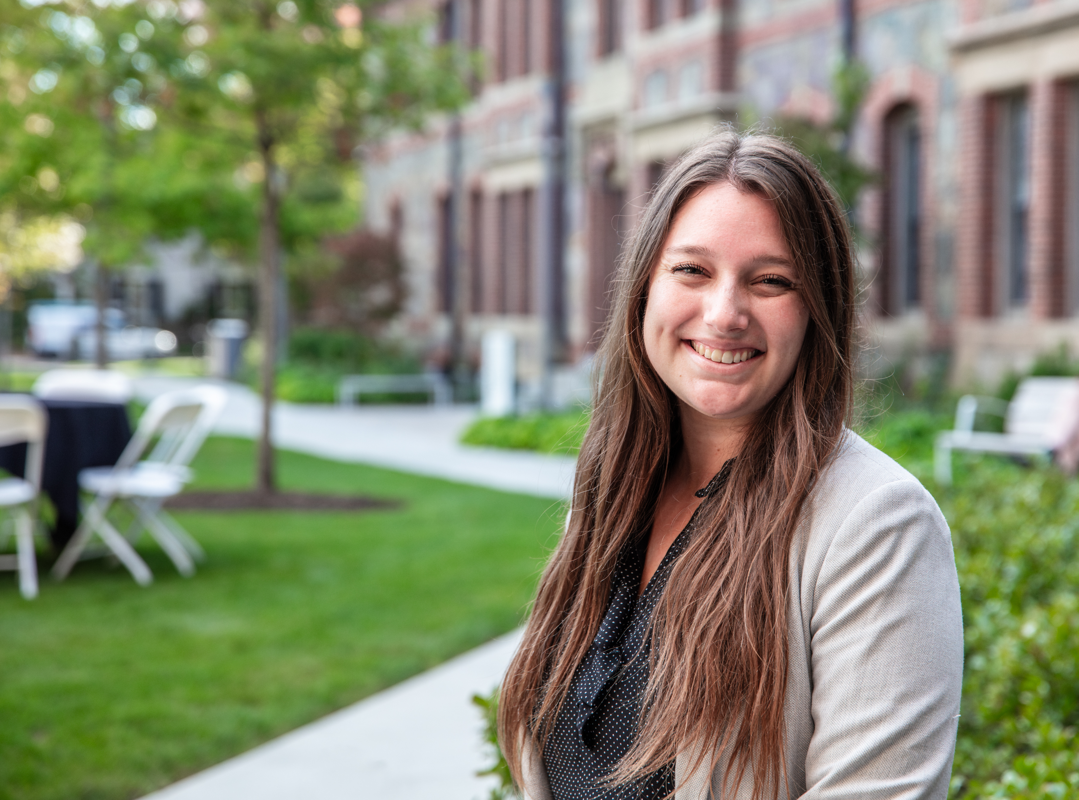 Hannah outside smiling