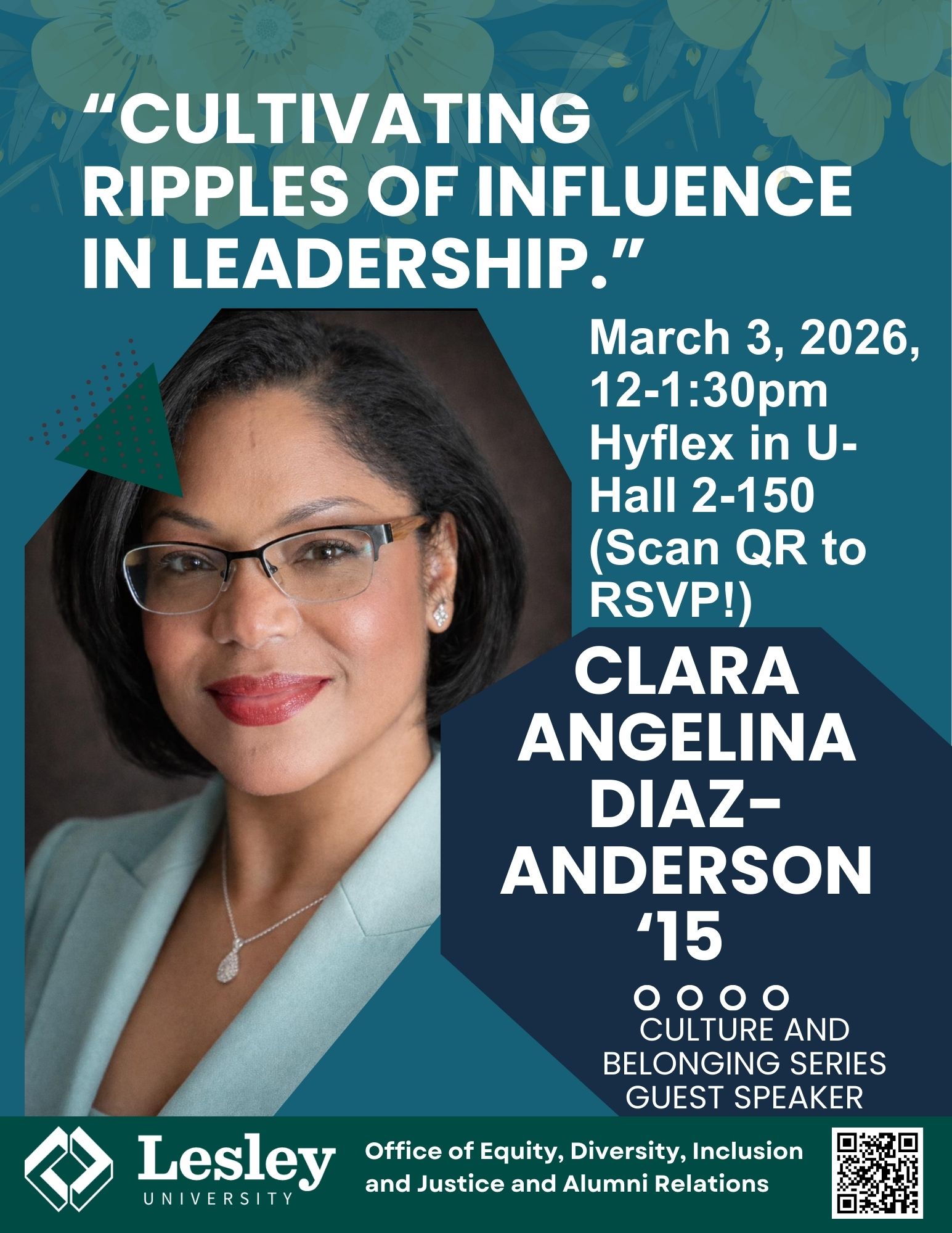 Event poster featuring Clara Angelina Diaz-Anderson '15