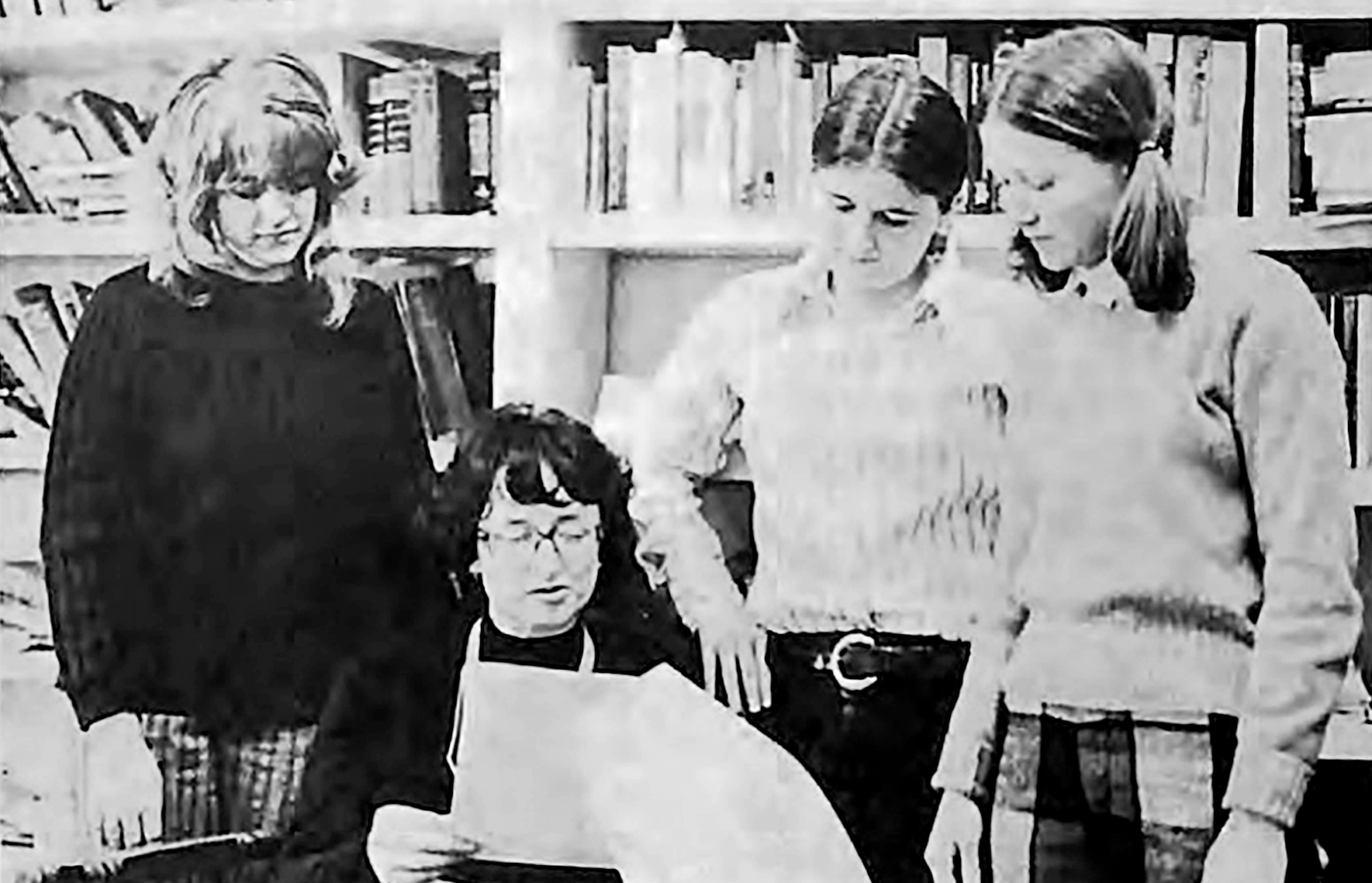 Avis Brenner with students