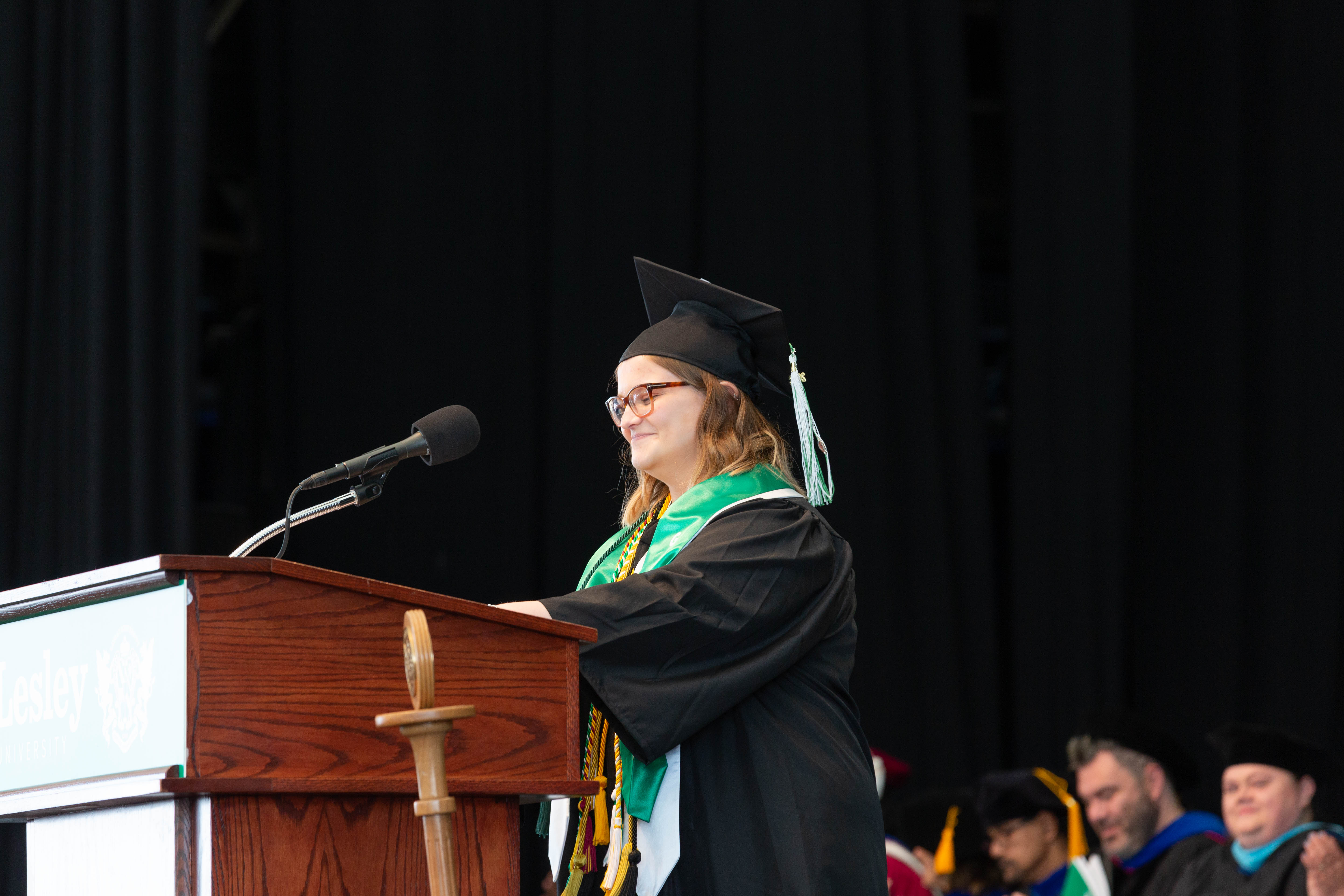 Bailey Haines gives Commencement address