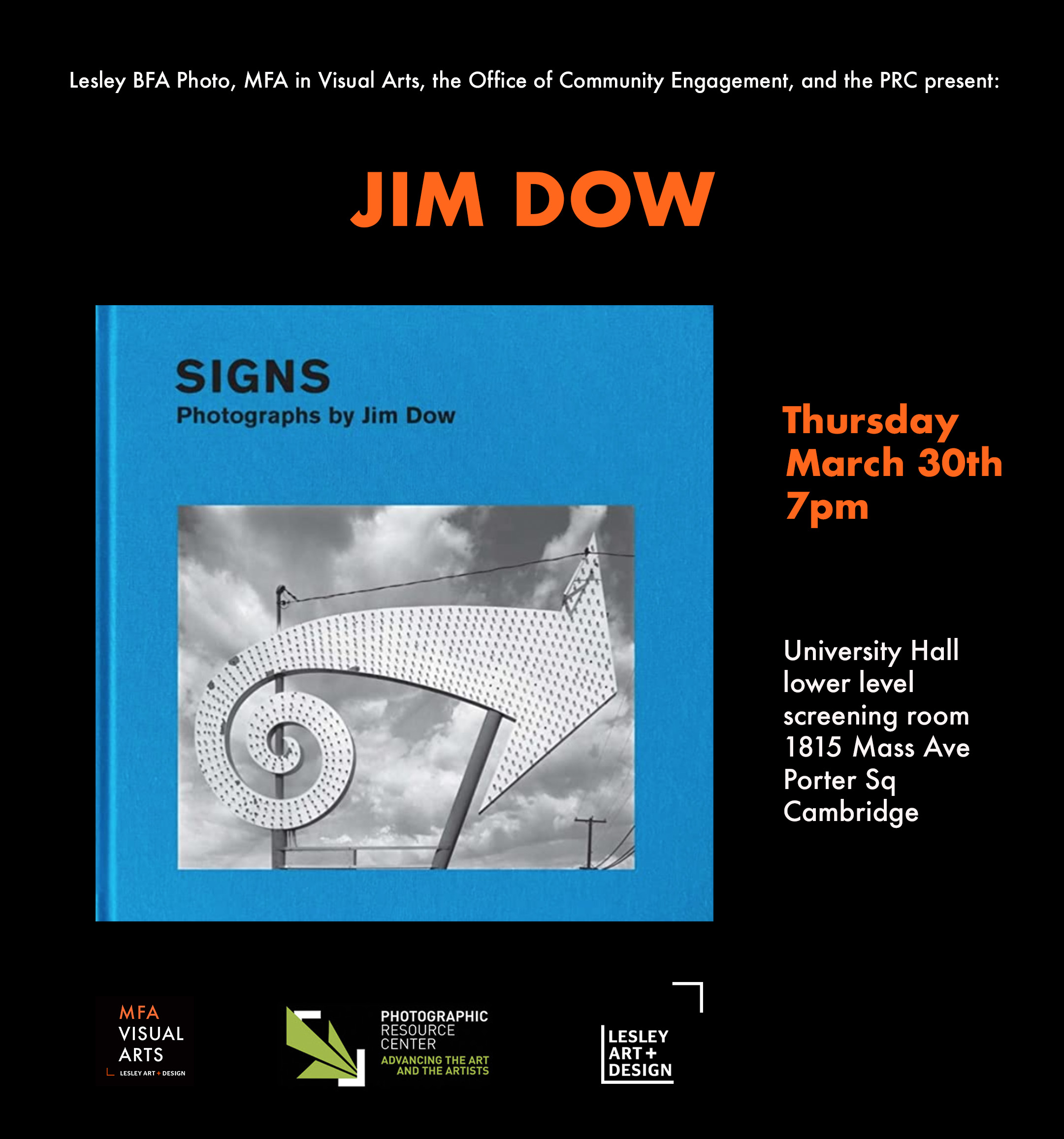 Jim Dow Lecture Poster