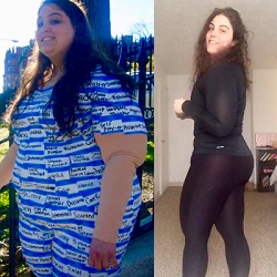Lesley Alumna Carolyn Kaufman, before and after weight loss