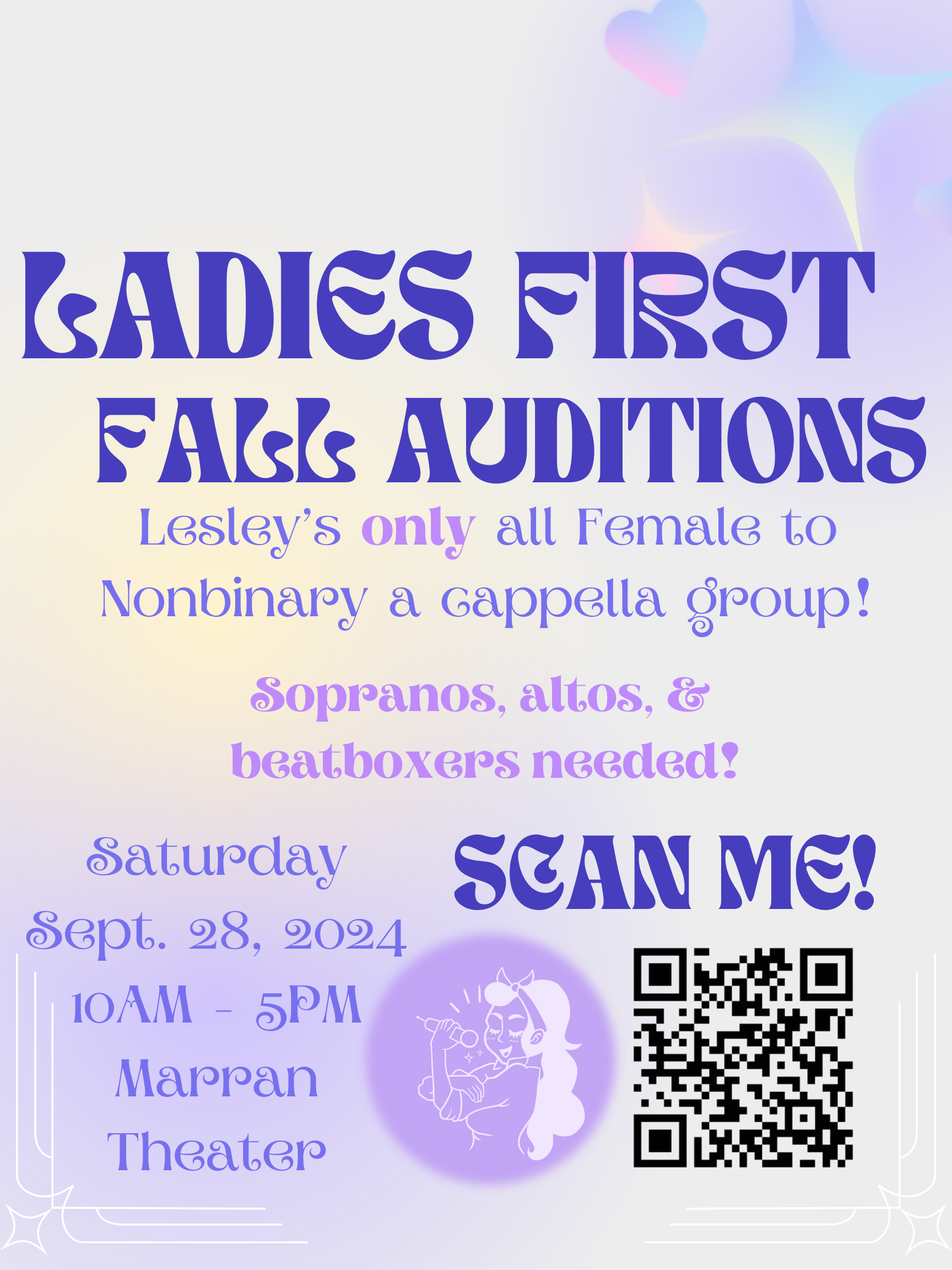 Ladies First Fall Audition Flyer 2024