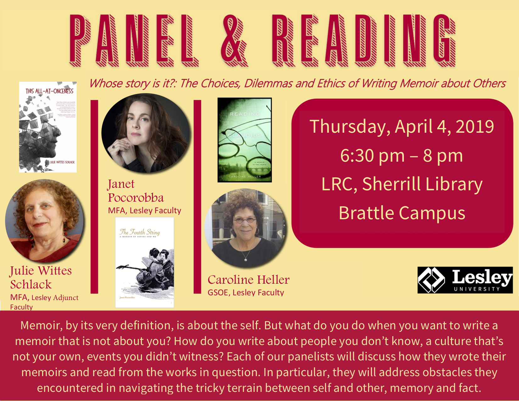 Panel and reading flier