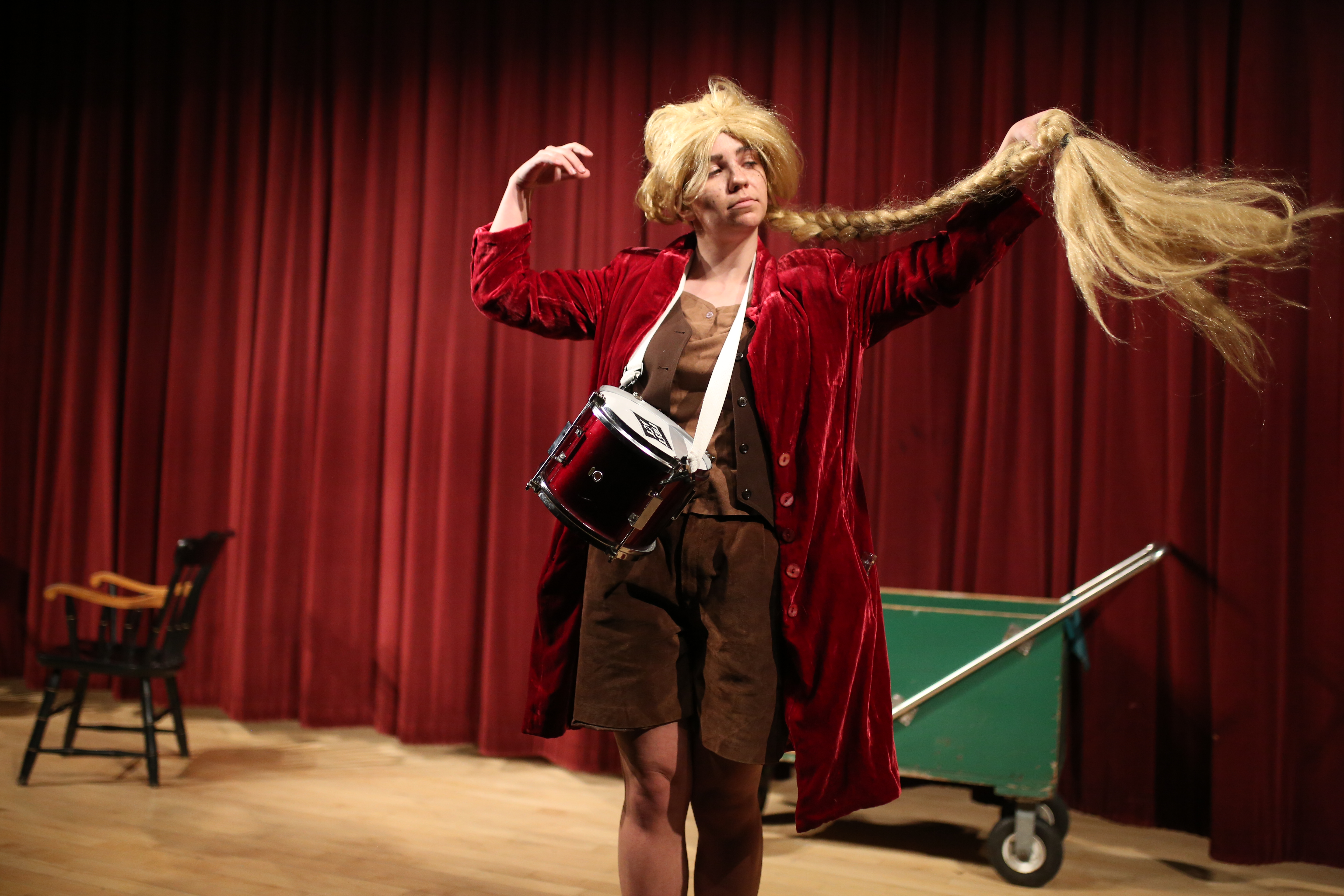 Student Nicole Mello is pictured on the Marran Theater stage