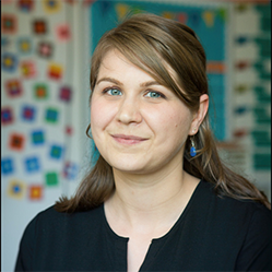 Headshot of Sydney Chaffee, appears to be in a classroom