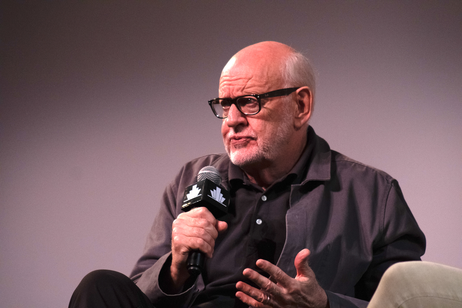 Frank Oz speaking on microphone