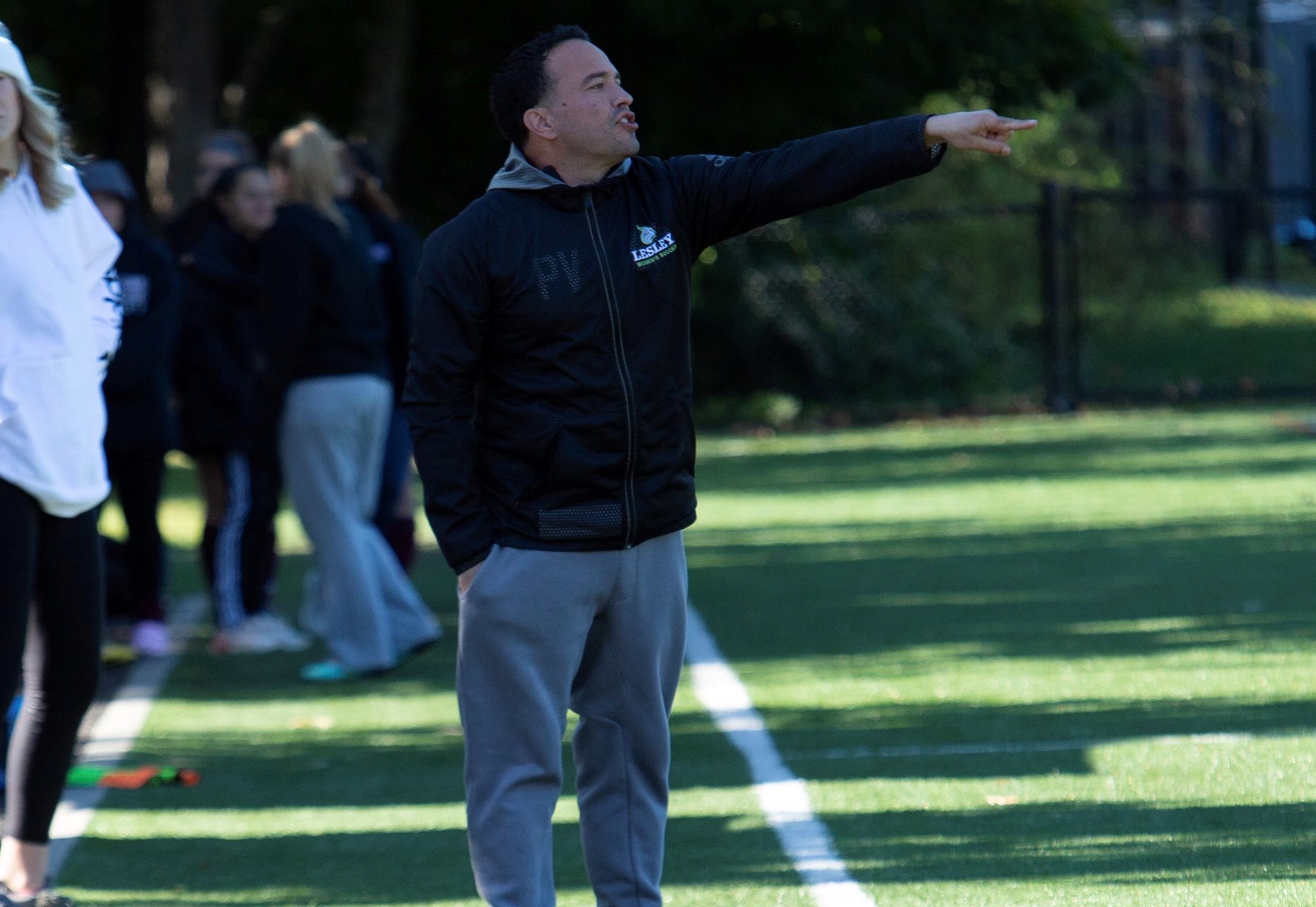 Paul Vasconcelos coaching from the sidelines