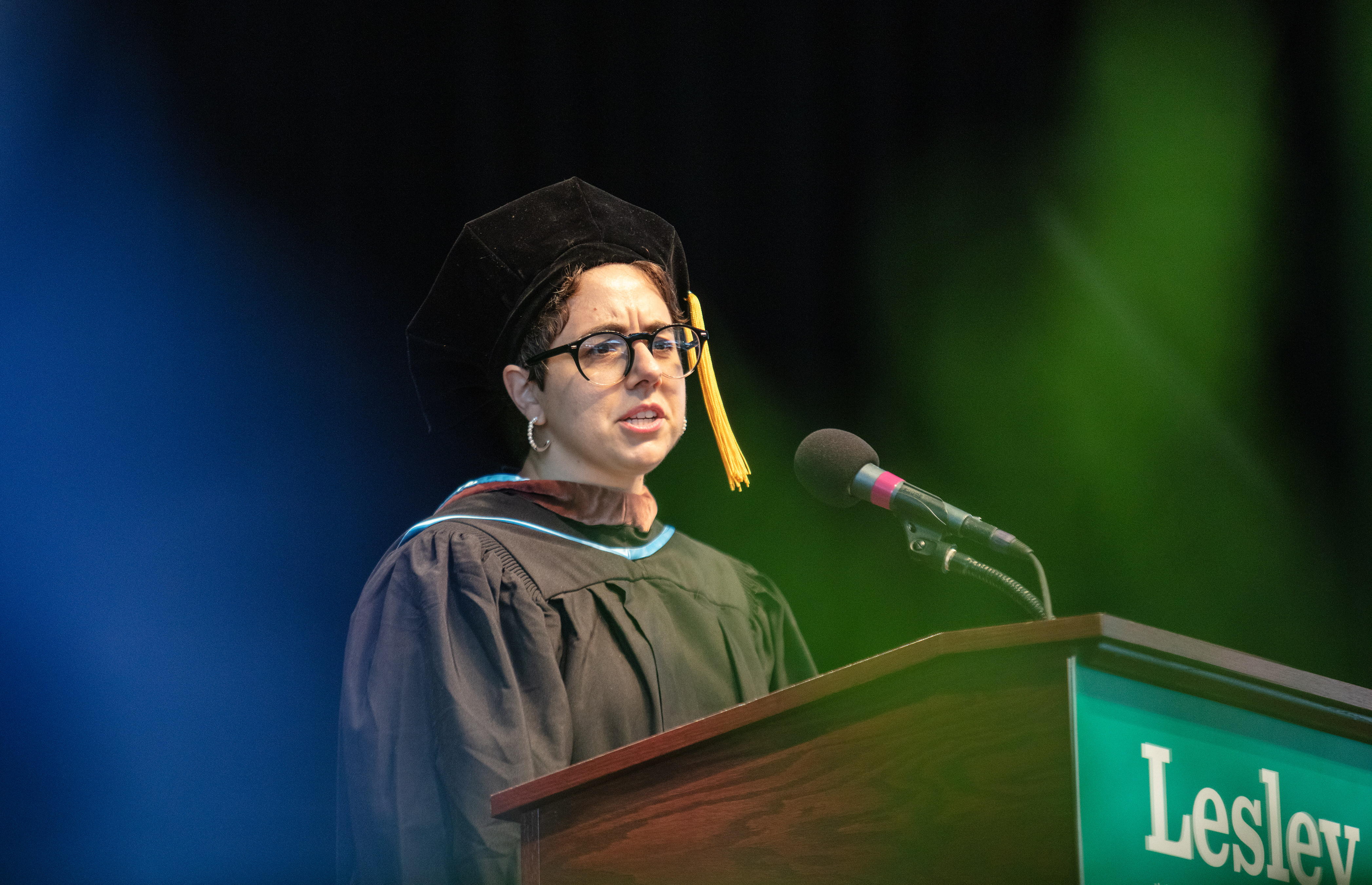 kate castelli in academic regalia