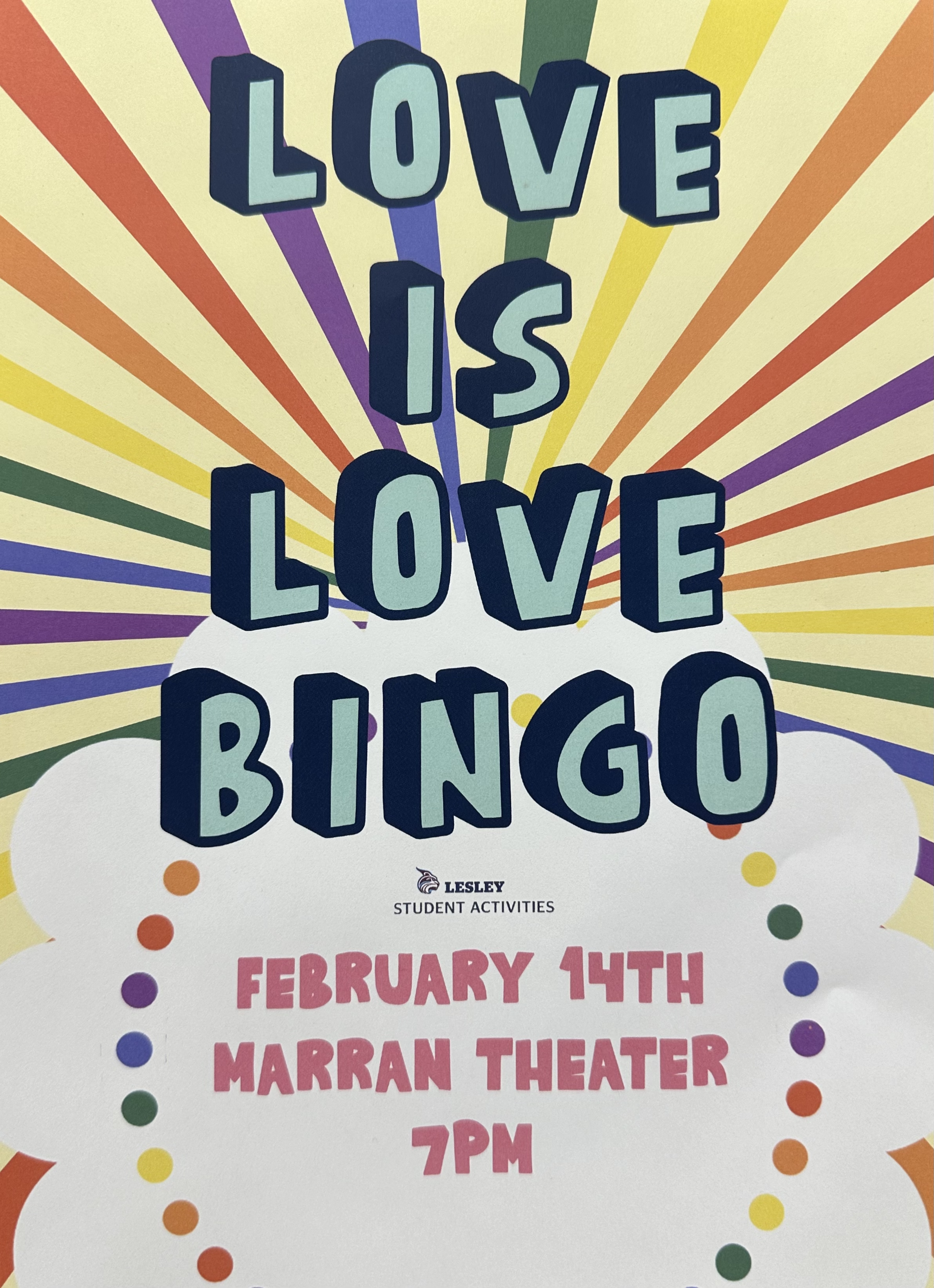 Love is love bingo poster