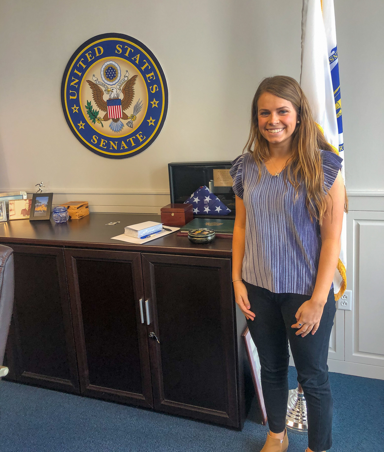 Melanie Mathewson in Elizabeth Warren's office.