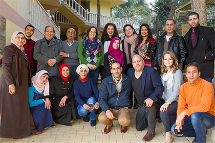 Meenakshi Chhabra with Palestinian educators 