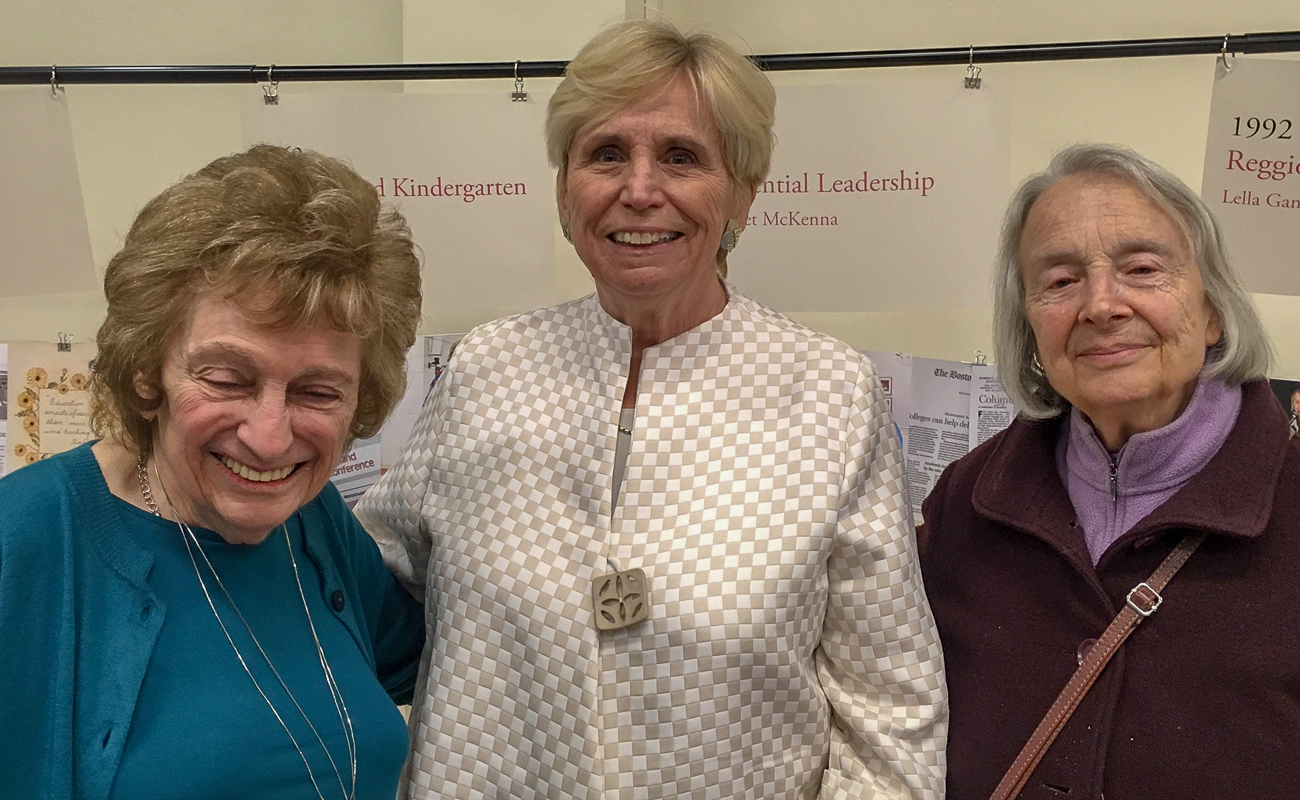Mary Mindess, Margaret McKenna and Lella Gandini