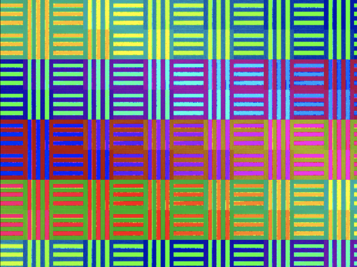 A brightly colored pattern