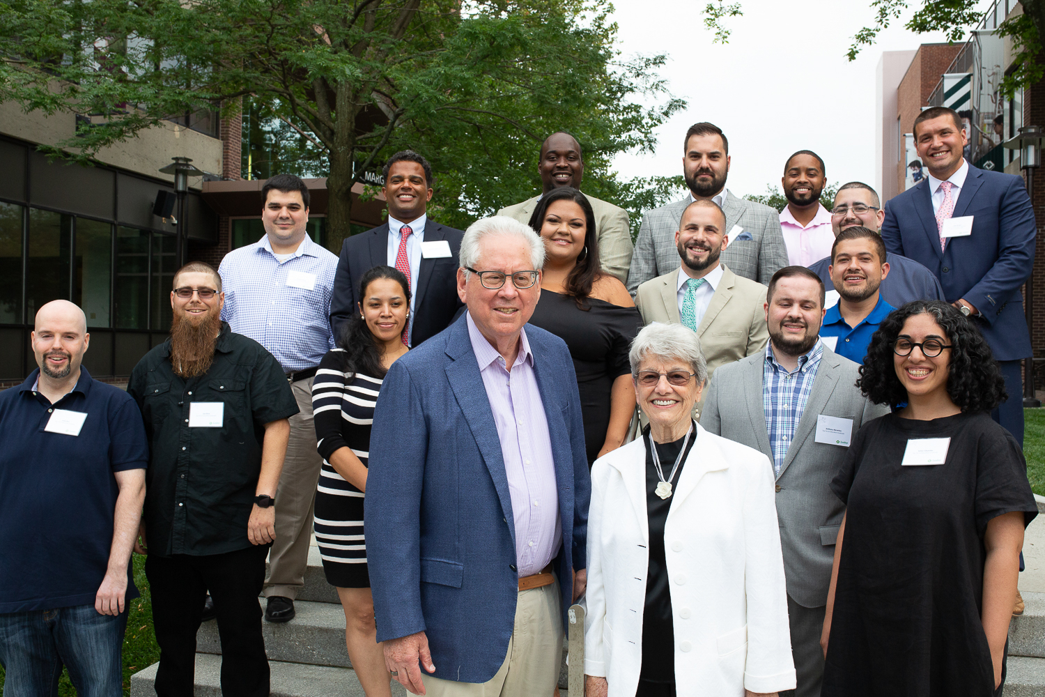 Group photo with George Weiss and Anne Larkin in front