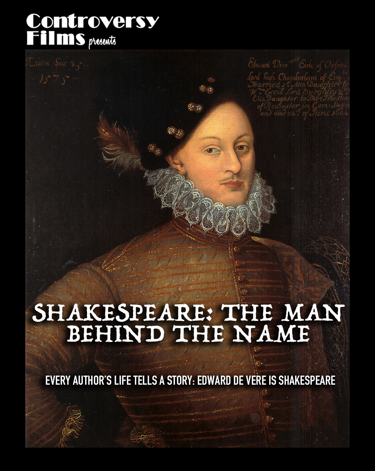Movie poster for Shakespeare: The Man Behind the Name - image of shakespeare