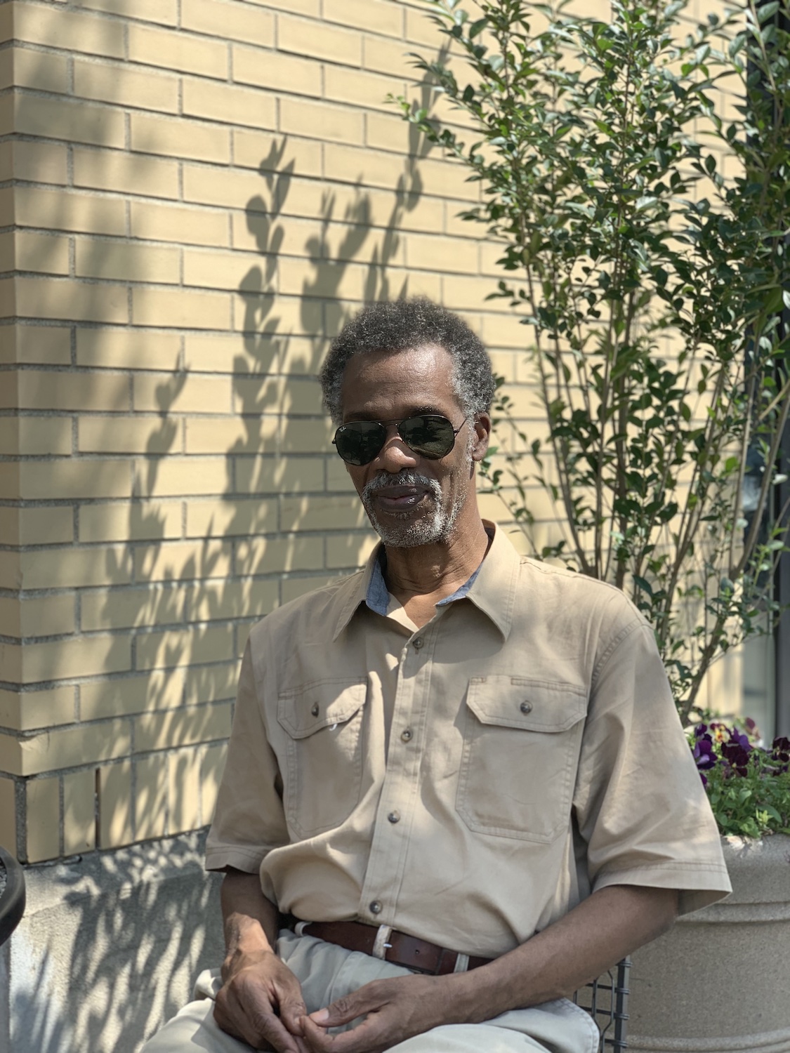 steinberg henry outside home wearing sunglasses