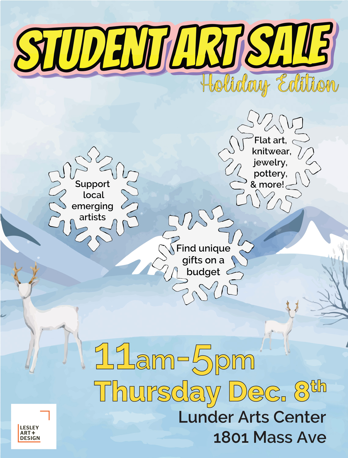 Student Holiday Art Sale poster