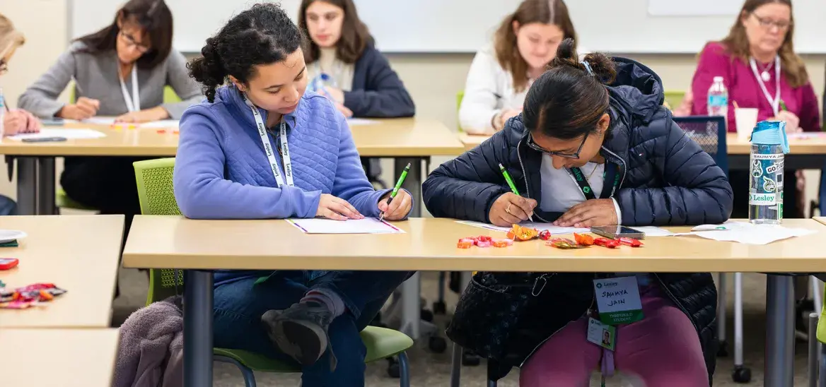 students taking notes