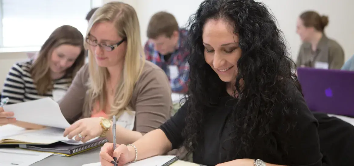 students working in classroom