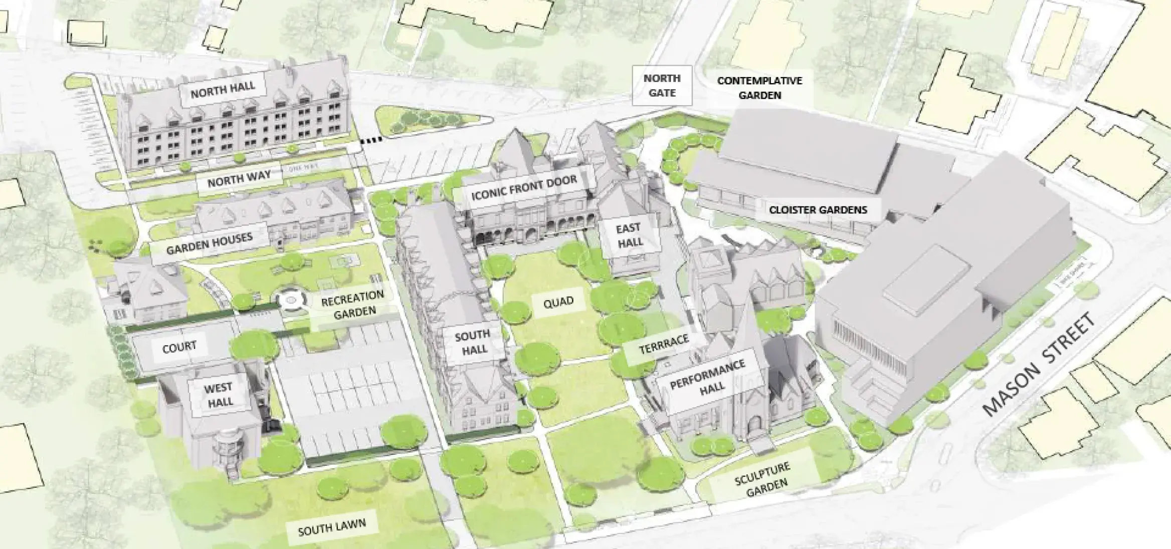 South campus schematic