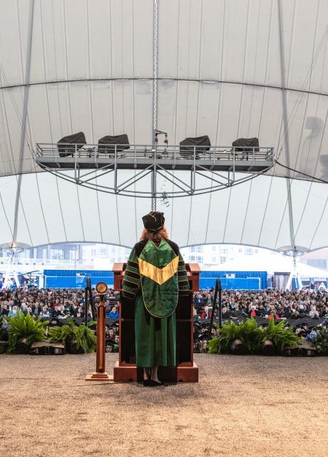 lesley university commencement 2023 wide shot back of page