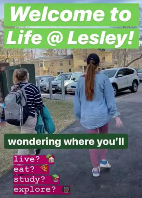 life at lesley title page of video