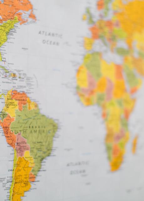 Photograph of A World Map