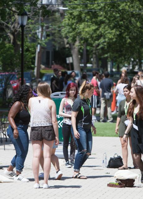 students participating in activities at orientation