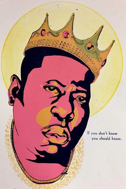 digital illustration of Biggie Smalls