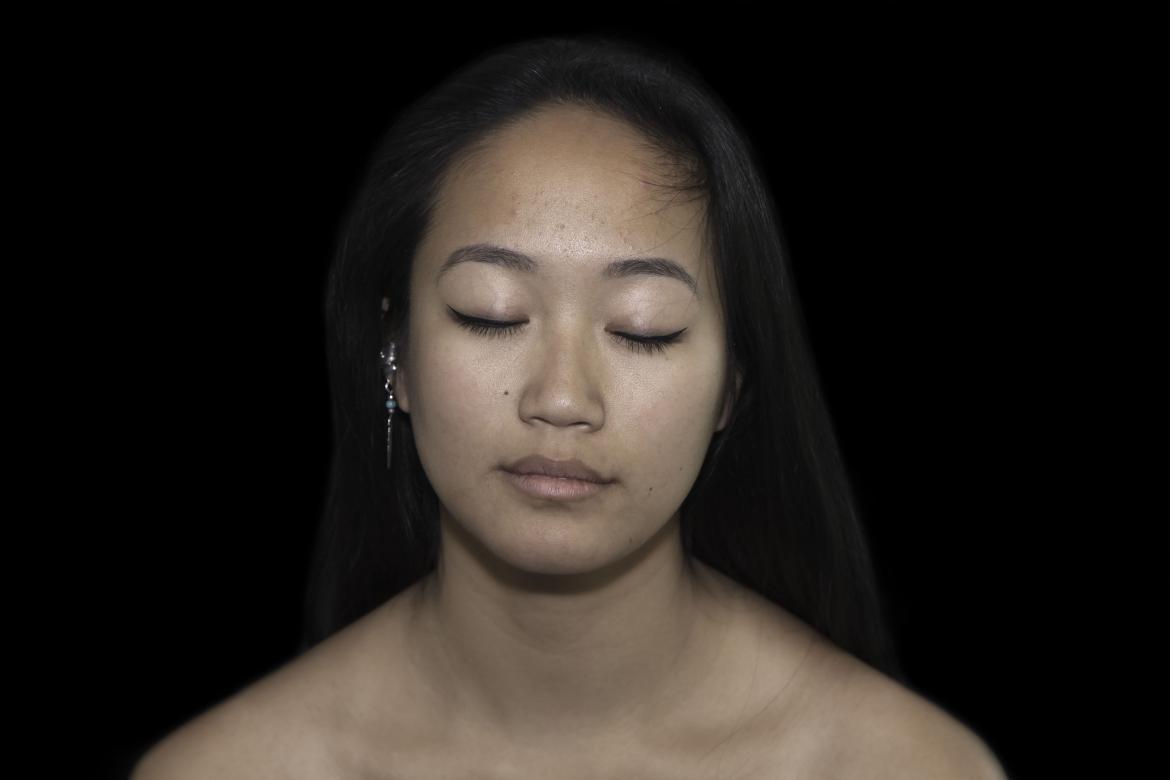 photograh of female portrait from shoulders up