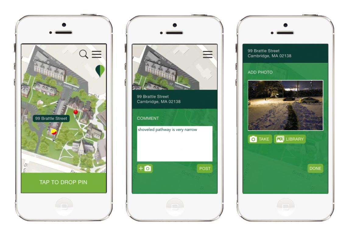 screenshot of interactive campus maps on iPhone