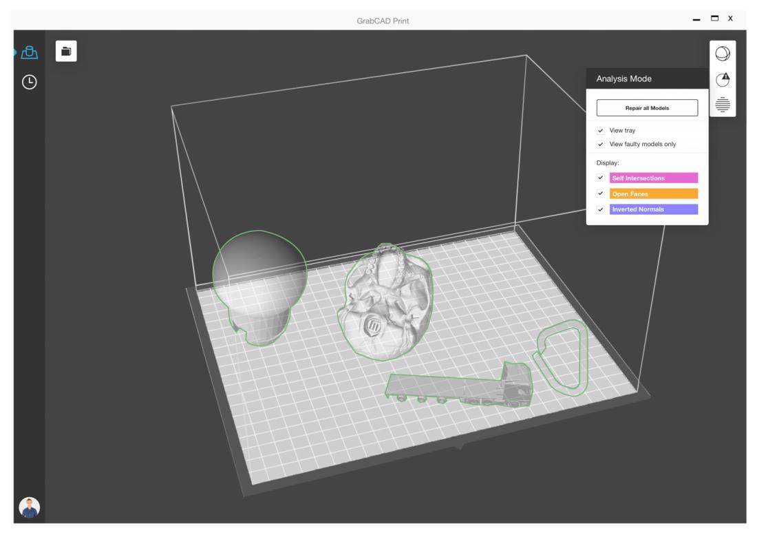 screenshot of program reviewing items before being printed.