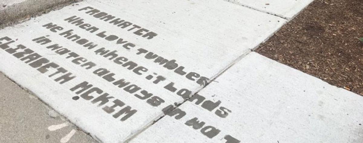 poetry on the sidewalk