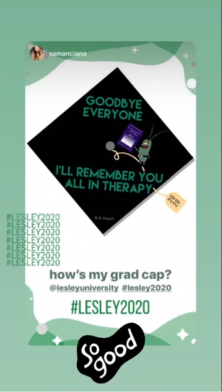 cap-decorations-goodbye-everyone-Lesley2020