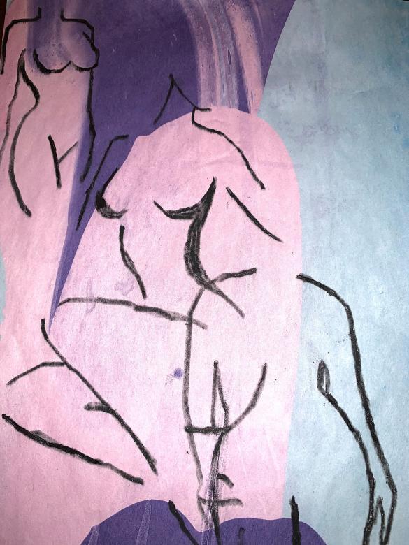 colorful graphic of nude female bodies