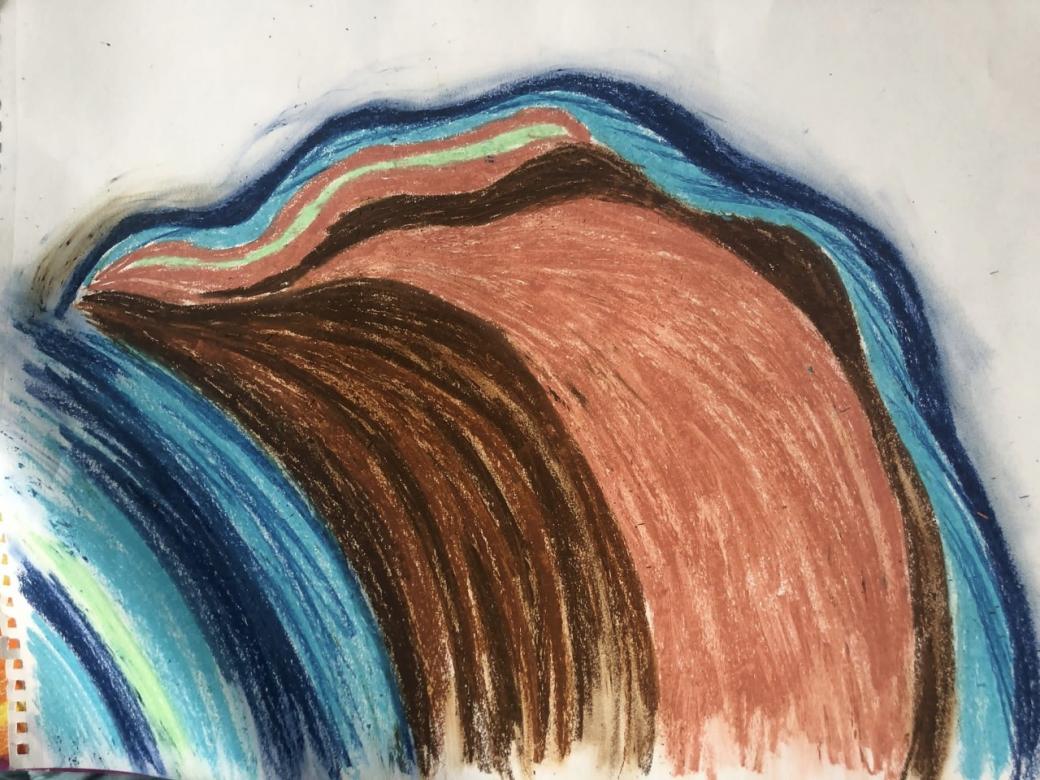 painting of ocean wave