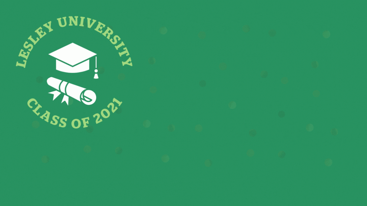 Class of 2021 Confetti Commencement Zoom Background (light)