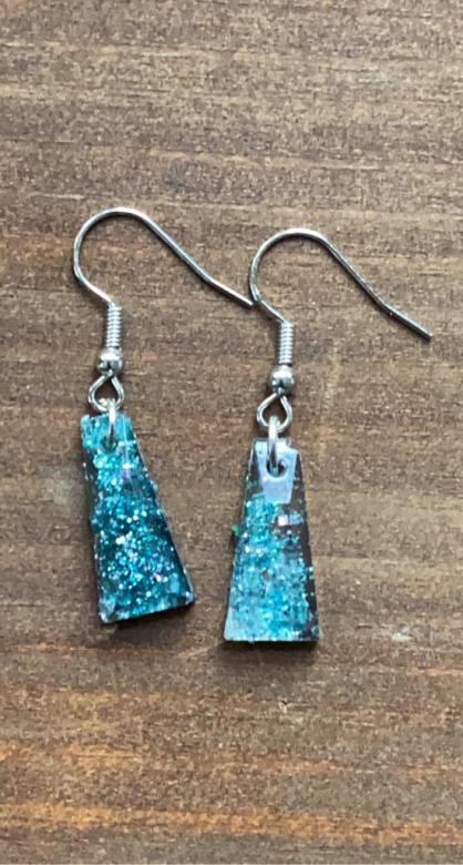 blue earrings