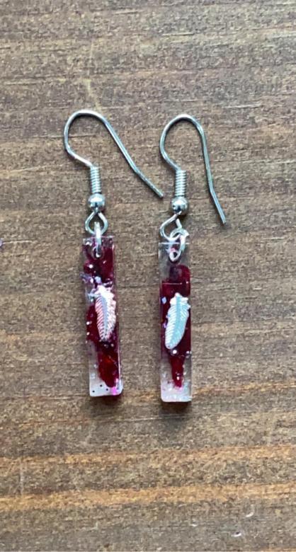 red earrings