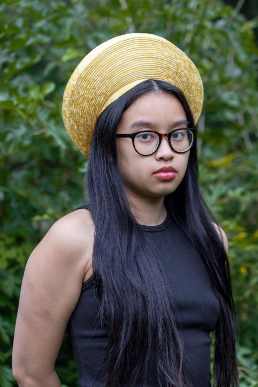 Woman wearing hat