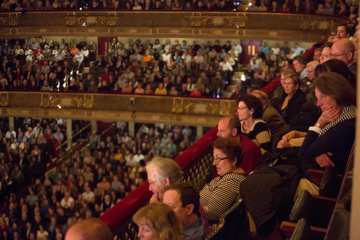 Boston Speaker Series upper balcony crowd