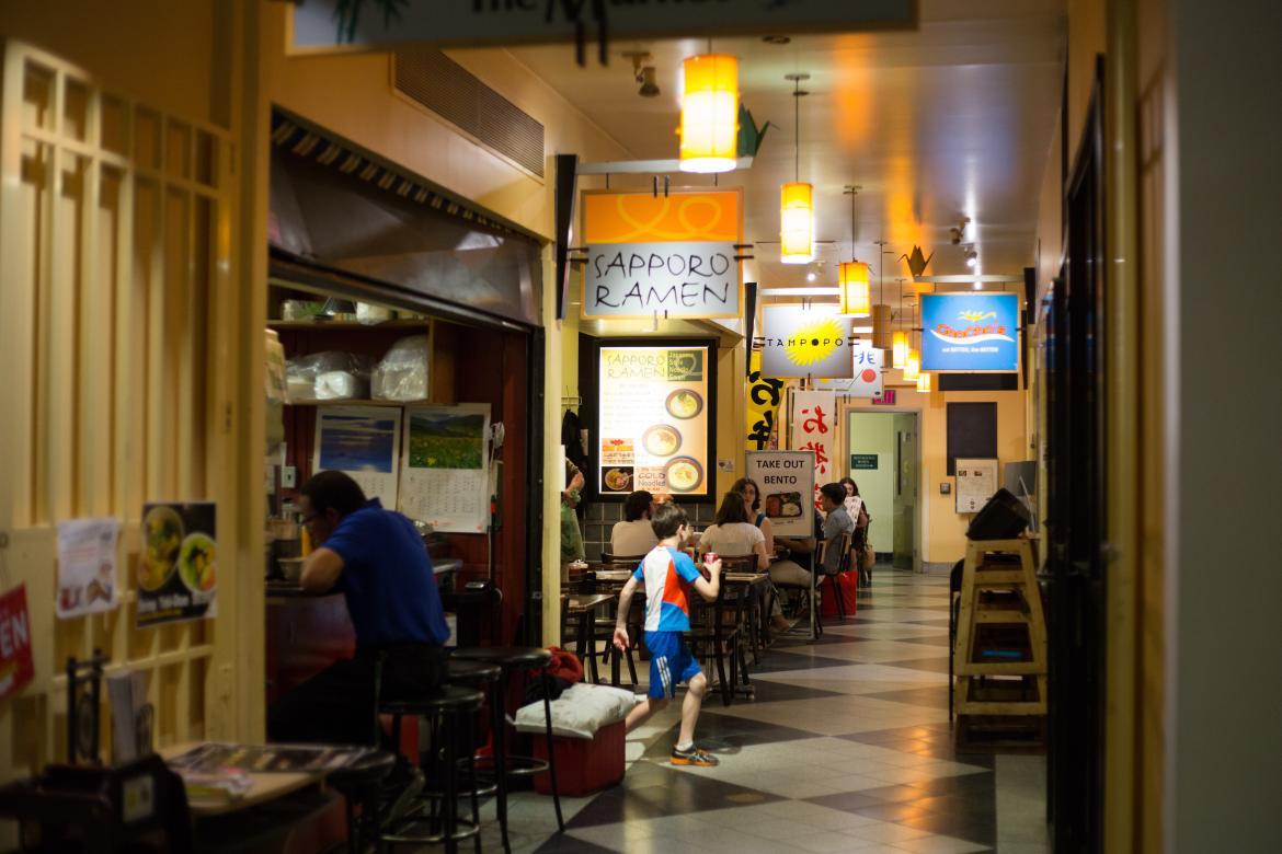 Asian eateries in University Hall, Lesley University